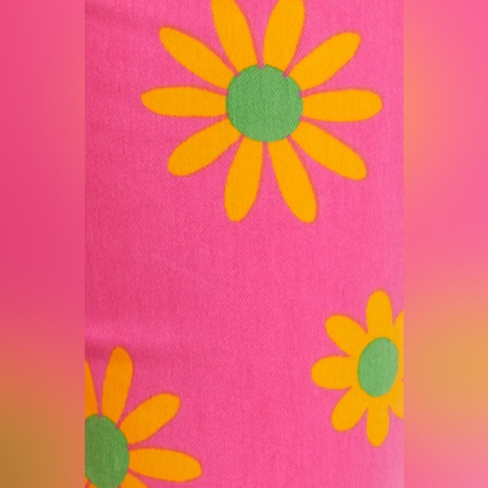 NWT Free People/We The Free Youthquake Printed Crop Flare Jeans - Lipstick Combo - Picture 6 of 14